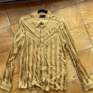 ASOS EDITION long sleeve satin western shirt